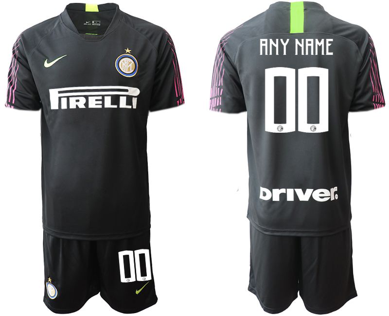 Men 2019-2020 club Inter Milan black goalkeeper customized Soccer Jerseys